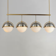 Maxim 12414SWSNSBR Duke 4 Light Linear Pendant | Satin Nickel / Satin Brass