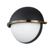 Maxim 12418SWBKWBR Duke Half Sconce | Black/Weathered Brass