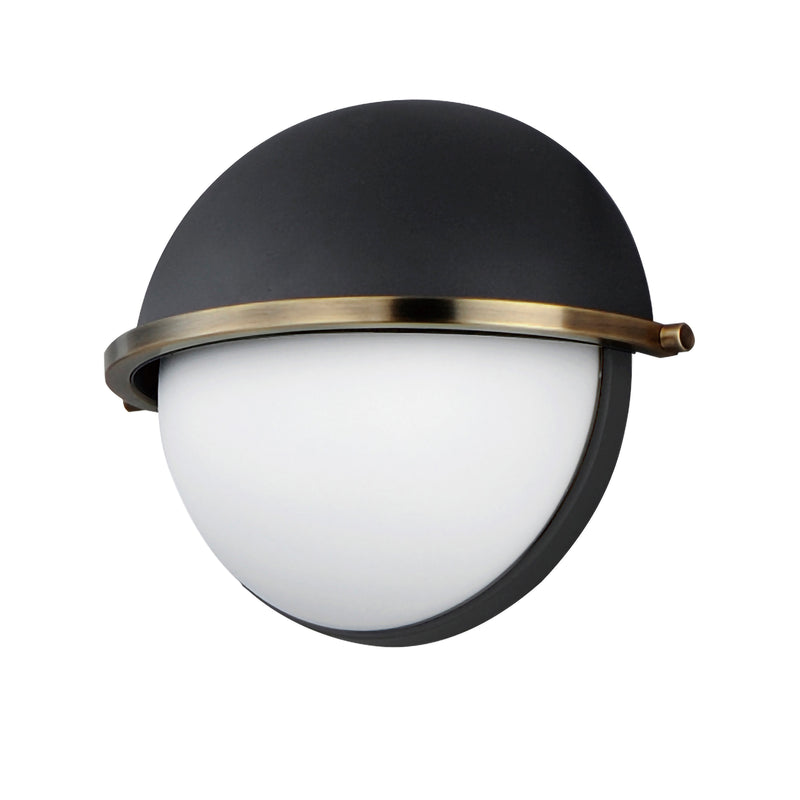 Maxim 12418SWBKWBR Duke Half Sconce | Black/Weathered Brass