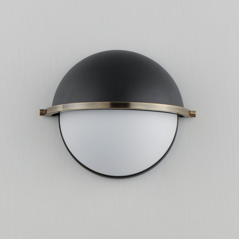 Maxim 12418SWBKWBR Duke Half Sconce | Black/Weathered Brass