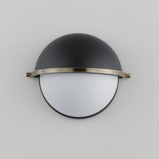 Maxim 12418SWBKWBR Duke Half Sconce | Black/Weathered Brass