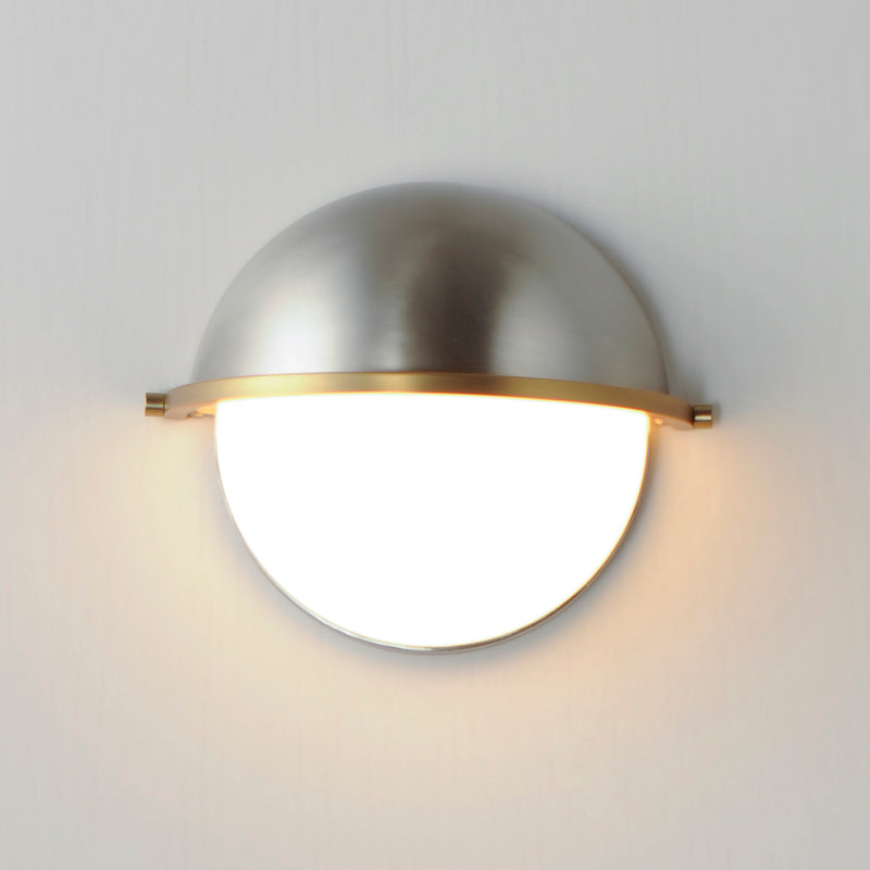Maxim 12418SWSNSBR Duke Half Sconce | Satin Nickel / Satin Brass