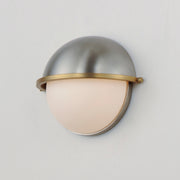Maxim 12418SWSNSBR Duke Half Sconce | Satin Nickel / Satin Brass