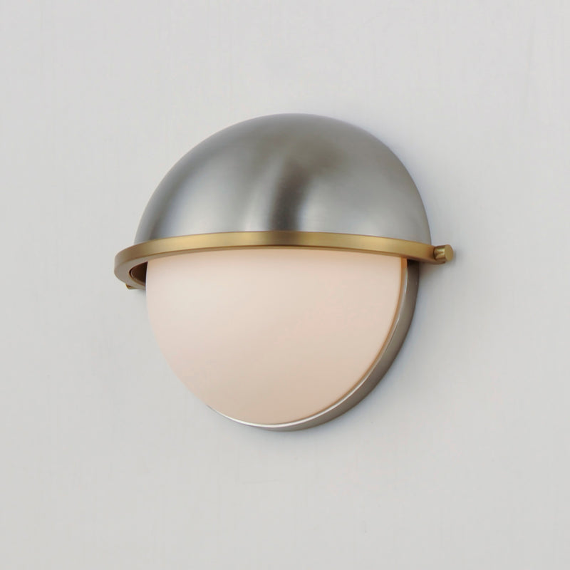 Maxim 12418SWSNSBR Duke Half Sconce | Satin Nickel / Satin Brass