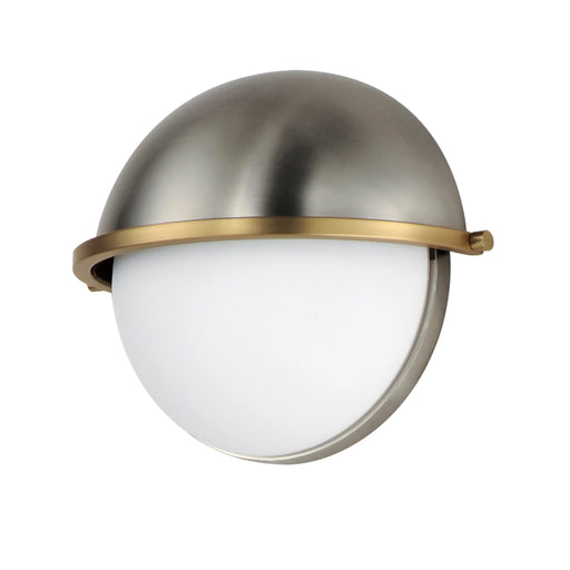 Maxim 12418SWSNSBR Duke Half Sconce | Satin Nickel / Satin Brass