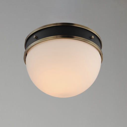 Maxim 12419SWBKWBR Duke 1 Light Flush Mount | Black/Weathered Brass
