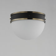 Maxim 12419SWBKWBR Duke 1 Light Flush Mount | Black/Weathered Brass