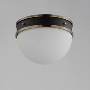 Maxim 12419SWBKWBR Duke 1 Light Flush Mount | Black/Weathered Brass