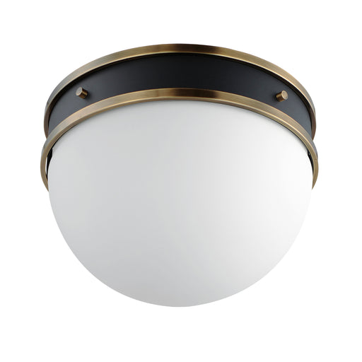Maxim 12419SWBKWBR Duke 1 Light Flush Mount | Black/Weathered Brass