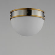 Maxim 12419SWSNSBR Duke 1 Light Flush Mount | Satin Nickel / Satin Brass