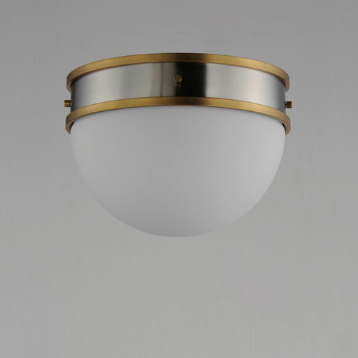 Maxim 12419SWSNSBR Duke 1 Light Flush Mount | Satin Nickel / Satin Brass