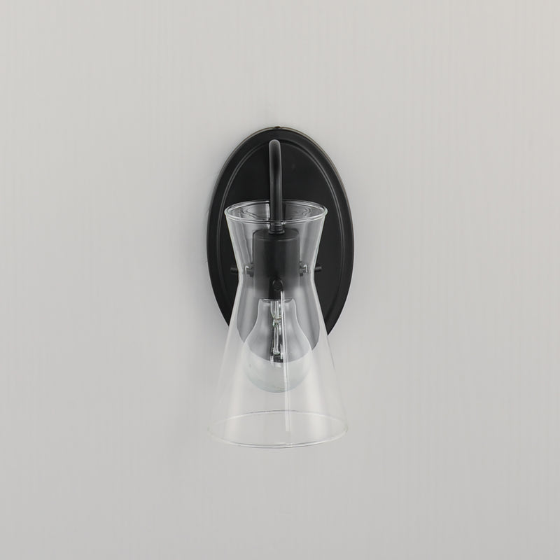 Maxim 12481CLBK Ava 1 Light Wall Sconce | Black