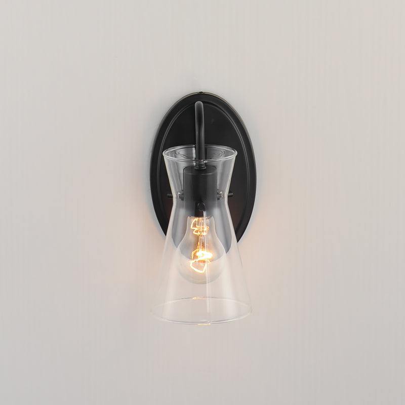Maxim 12481CLBK Ava 1 Light Wall Sconce | Black