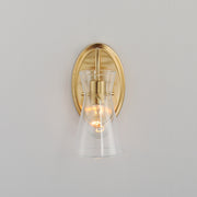 Maxim 12481CLNAB Ava 1 Light Wall Sconce | Natural Aged Brass
