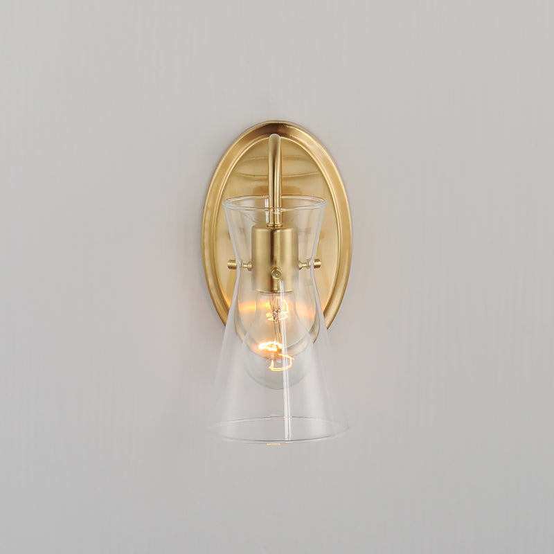 Maxim 12481CLNAB Ava 1 Light Wall Sconce | Natural Aged Brass