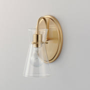Maxim 12481CLNAB Ava 1 Light Wall Sconce | Natural Aged Brass