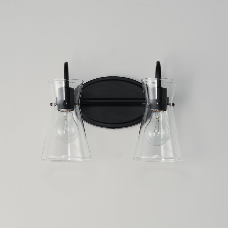 Maxim 12482CLBK Ava 2 Light Bath Vanity | Black