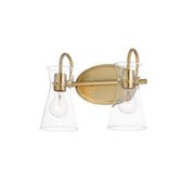 Maxim 12482CLNAB Ava 2 Light Bath Vanity | Natural Aged Brass
