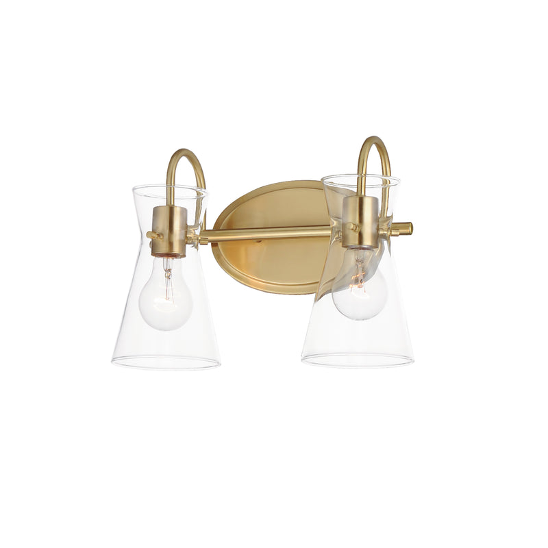 Maxim 12482CLNAB Ava 2 Light Bath Vanity | Natural Aged Brass