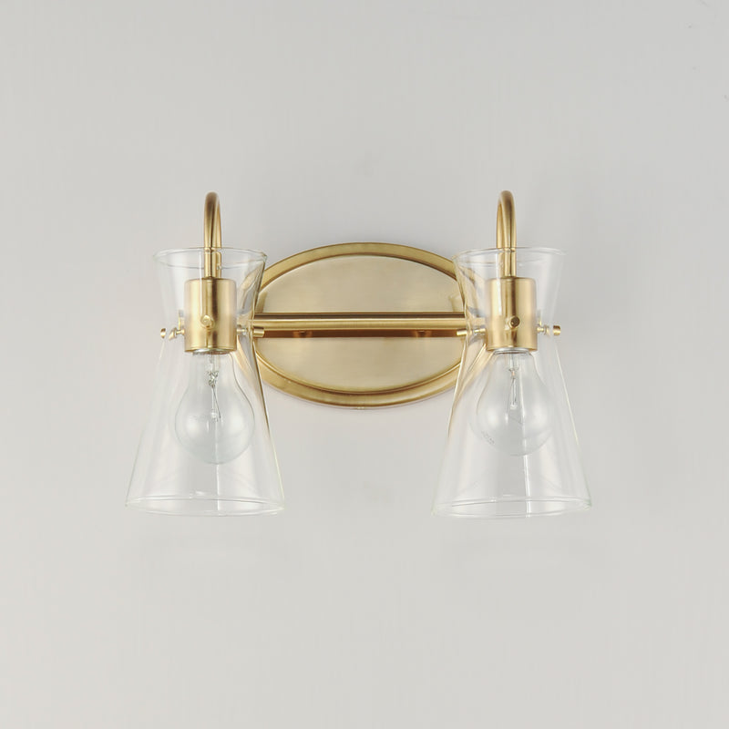 Maxim 12482CLNAB Ava 2 Light Bath Vanity | Natural Aged Brass