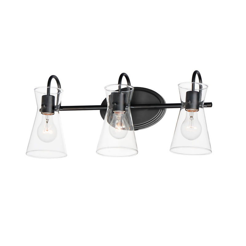 Maxim 12483CLBK Ava 3 Light Bath Vanity | Black