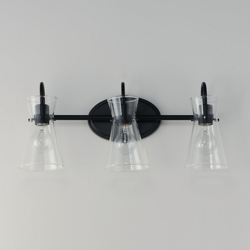 Maxim 12483CLBK Ava 3 Light Bath Vanity | Black
