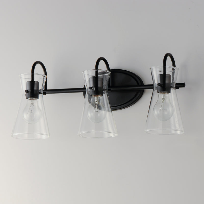 Maxim 12483CLBK Ava 3 Light Bath Vanity | Black