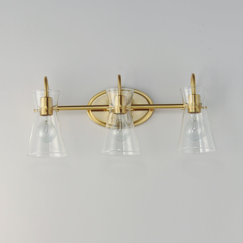 Maxim 12483CLNAB Ava 3 Light Bath Vanity | Natural Aged Brass