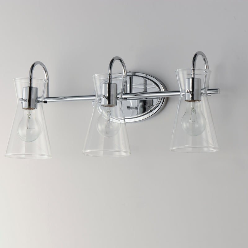Maxim 12483CLPC Ava 3 Light Bath Vanity | Polished Chrome