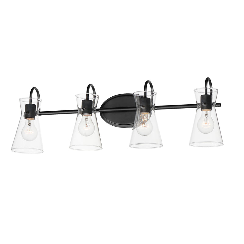 Maxim 12484CLBK Ava 4 Light Bath Vanity | Black
