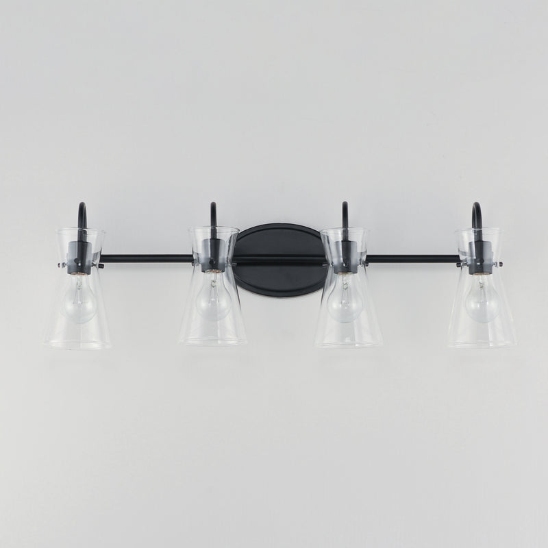 Maxim 12484CLBK Ava 4 Light Bath Vanity | Black