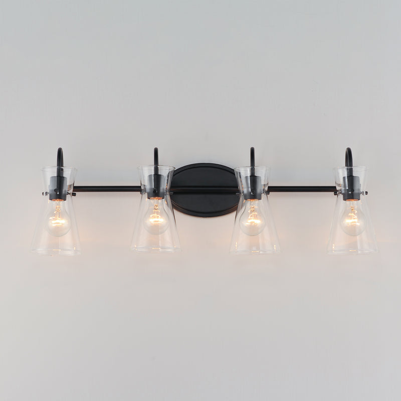 Maxim 12484CLBK Ava 4 Light Bath Vanity | Black