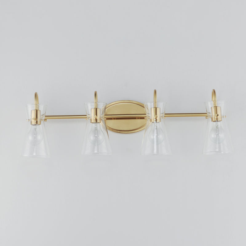 Maxim 12484CLNAB Ava 4 Light Bath Vanity | Natural Aged Brass