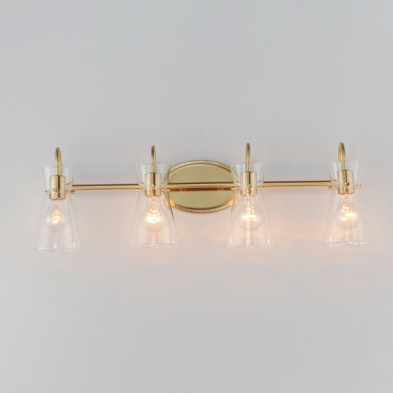 Maxim 12484CLNAB Ava 4 Light Bath Vanity | Natural Aged Brass