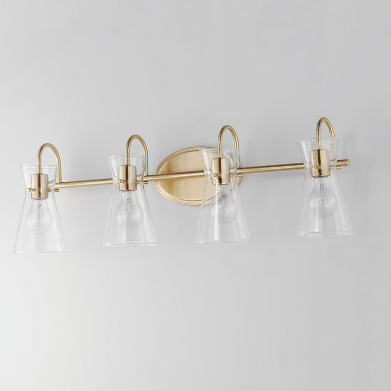 Maxim 12484CLNAB Ava 4 Light Bath Vanity | Natural Aged Brass