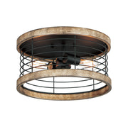 Maxim 12510DWBK Homestead 15" Semi Flush Mount | Driftwood / Black