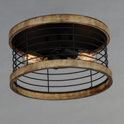 Maxim 12510DWBK Homestead 15" Semi Flush Mount | Driftwood / Black