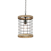 Maxim 12519DWBK Homestead 10" Single Pendant | Driftwood / Black