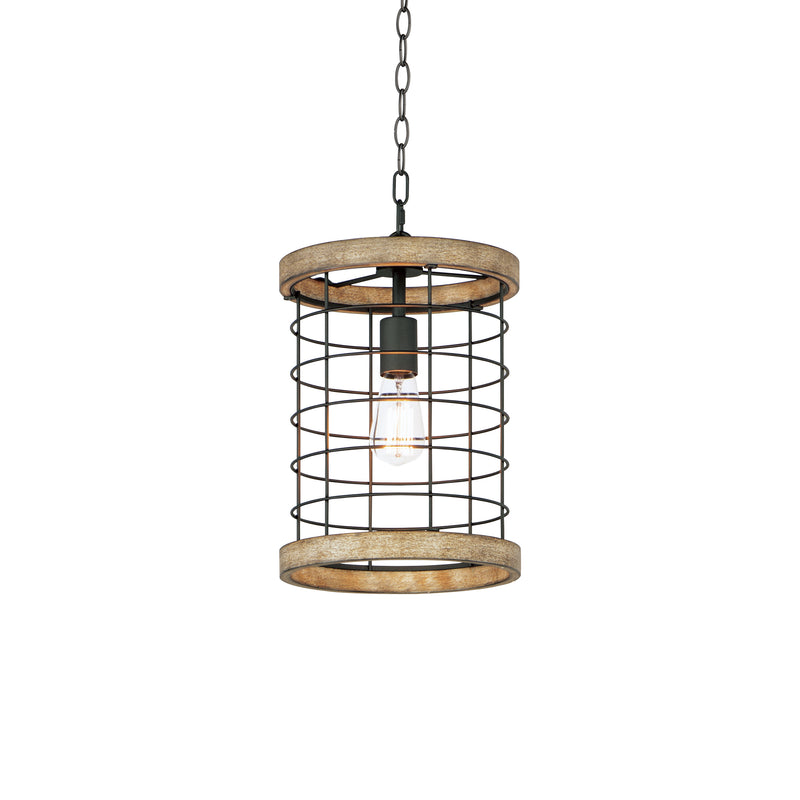 Maxim 12519DWBK Homestead 10" Single Pendant | Driftwood / Black