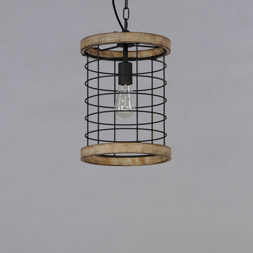 Maxim 12519DWBK Homestead 10" Single Pendant | Driftwood / Black