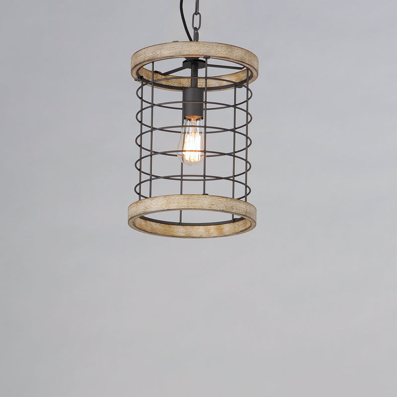 Maxim 12519DWBK Homestead 10" Single Pendant | Driftwood / Black