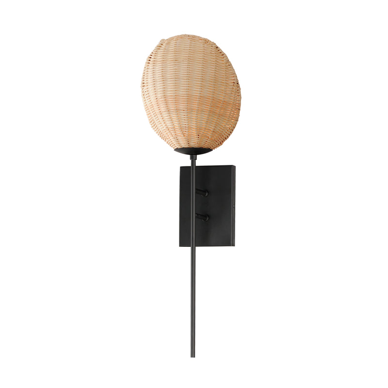 Maxim 12601NABK Maldives 1 Light Sconce | Black