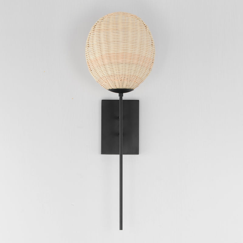 Maxim 12601NABK Maldives 1 Light Sconce | Black