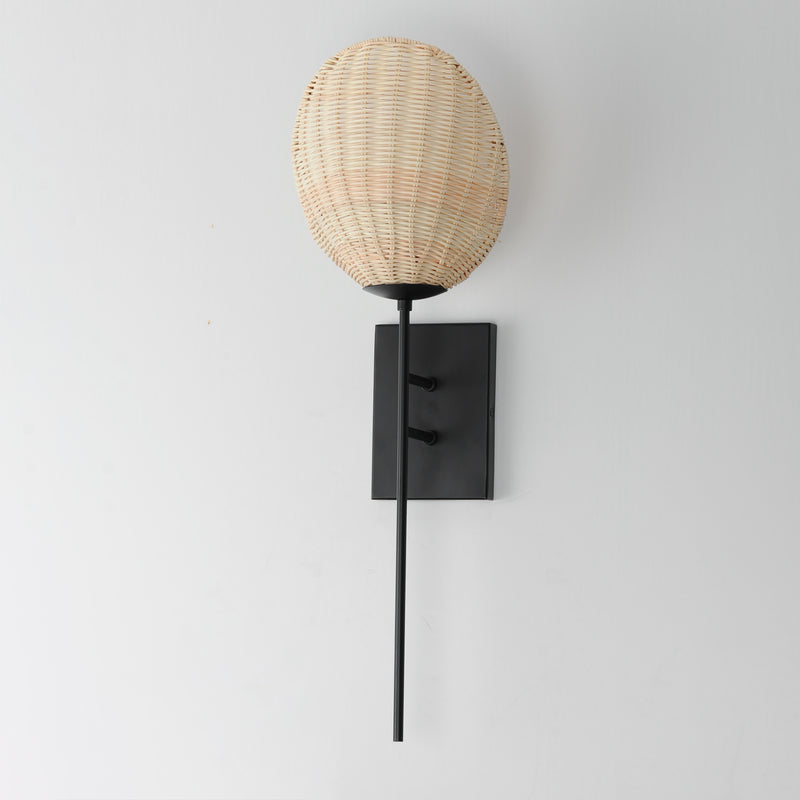 Maxim 12601NABK Maldives 1 Light Sconce | Black