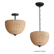 Maxim 12604NABK Maldives 2 Light Semi Flush/Pendant | Black