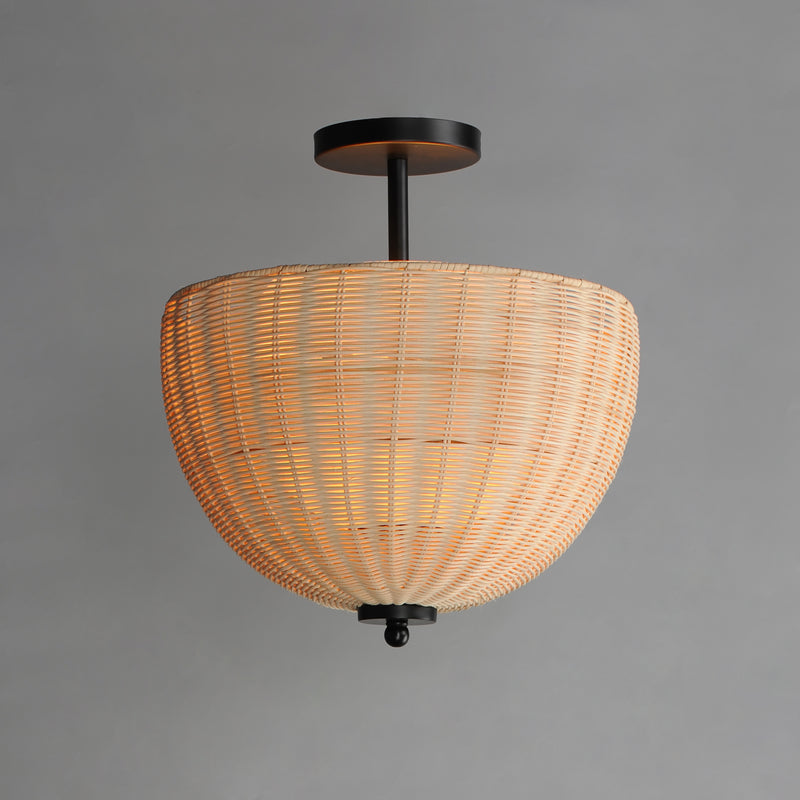 Maxim 12604NABK Maldives 2 Light Semi Flush/Pendant | Black