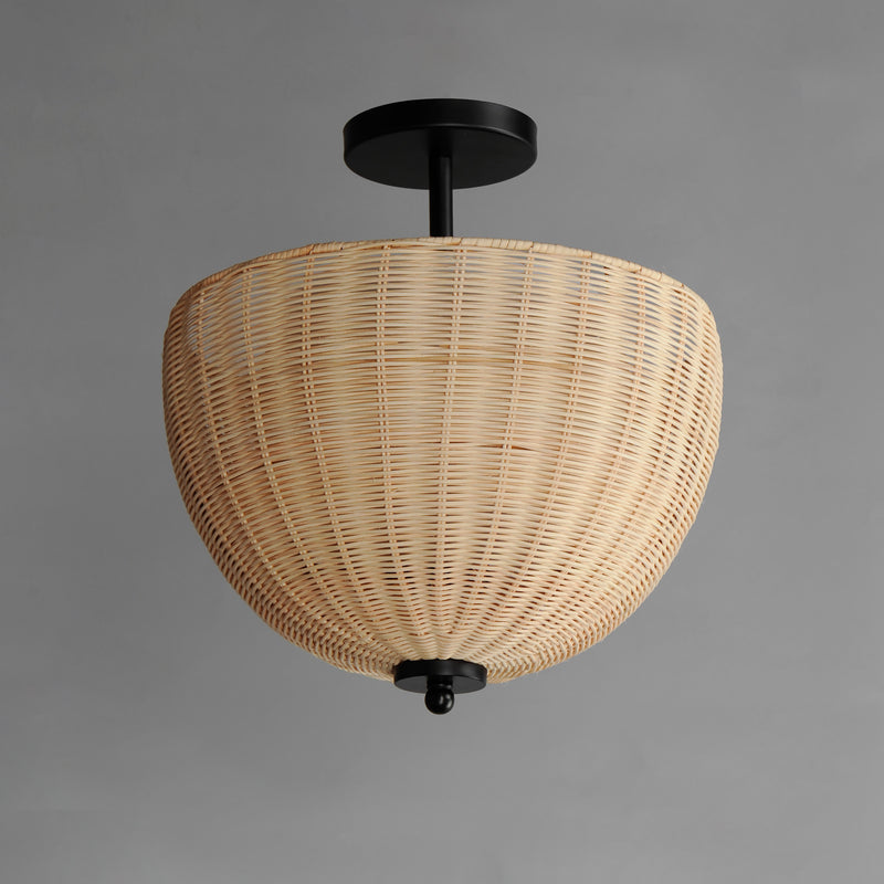 Maxim 12604NABK Maldives 2 Light Semi Flush/Pendant | Black