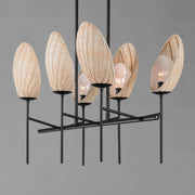 Maxim 12607NABK Maldives 6 Light Linear Chandelier | Black