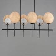 Maxim 12607NABK Maldives 6 Light Linear Chandelier | Black