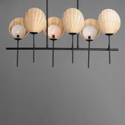 Maxim 12607NABK Maldives 6 Light Linear Chandelier | Black